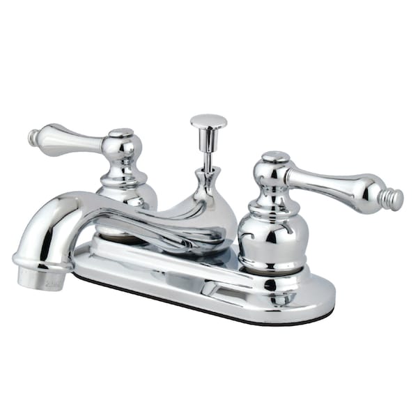 Restoration, 4" Centerset Bathroom Faucet, Chrome